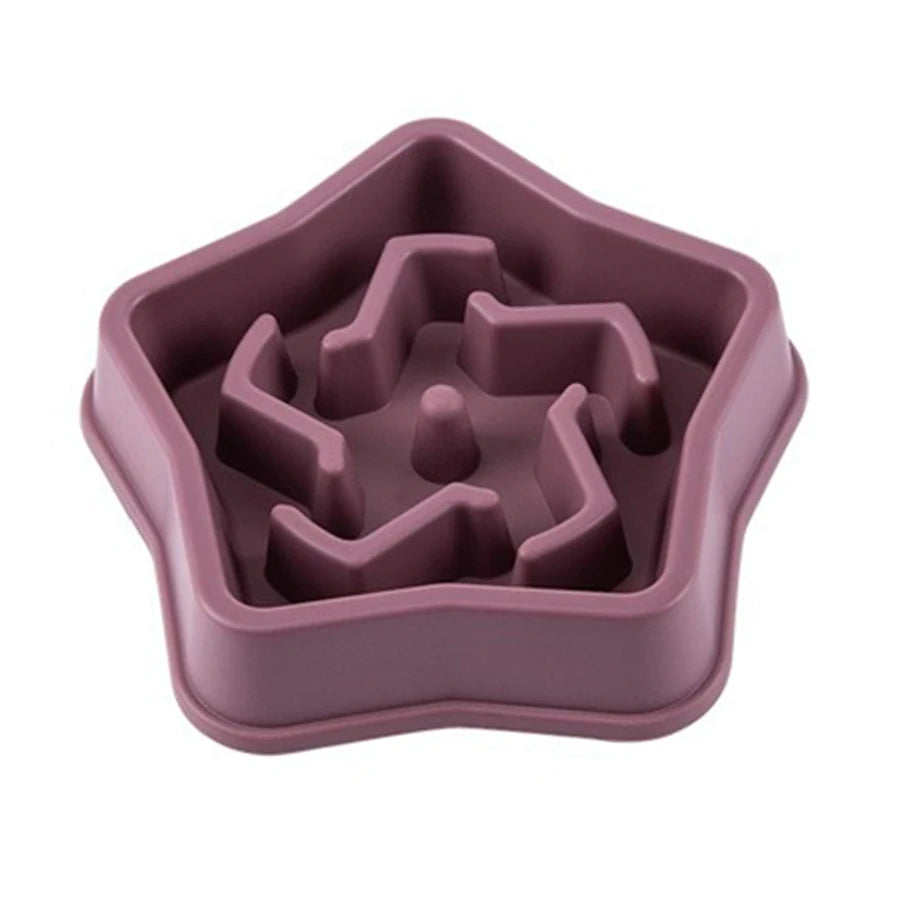 Plastic Slow Feeder Dog Bowl Cloud Shape 500ml Anti Vomiting
