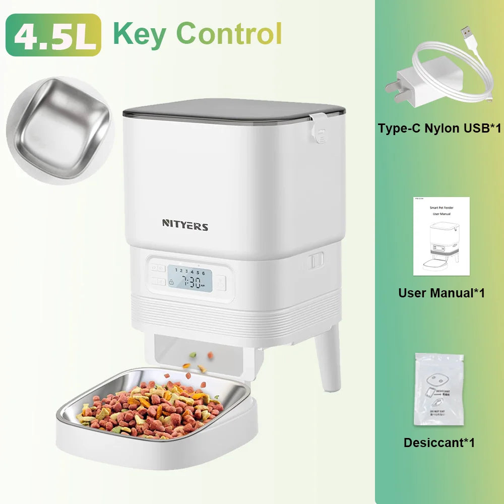 Nityers Automatic Cat Feeder With Timer And Voice Recorder