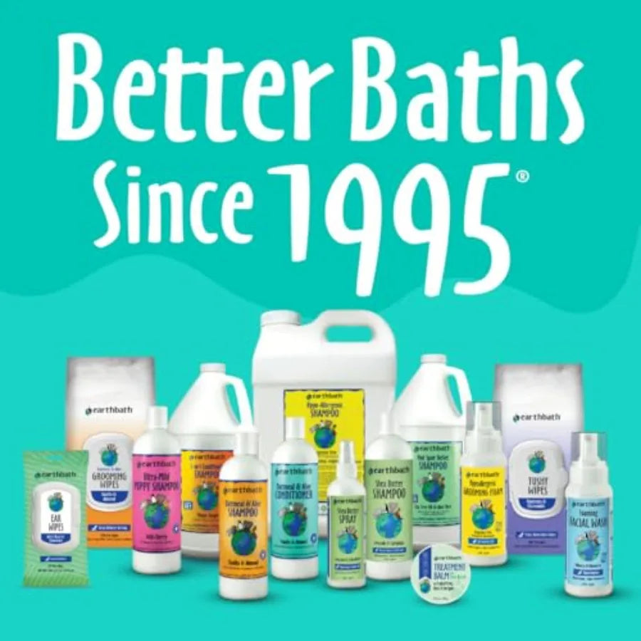 Oatmeal Aloe Dog Shampoo and Conditioner Set with Hypoallergenic Wipes