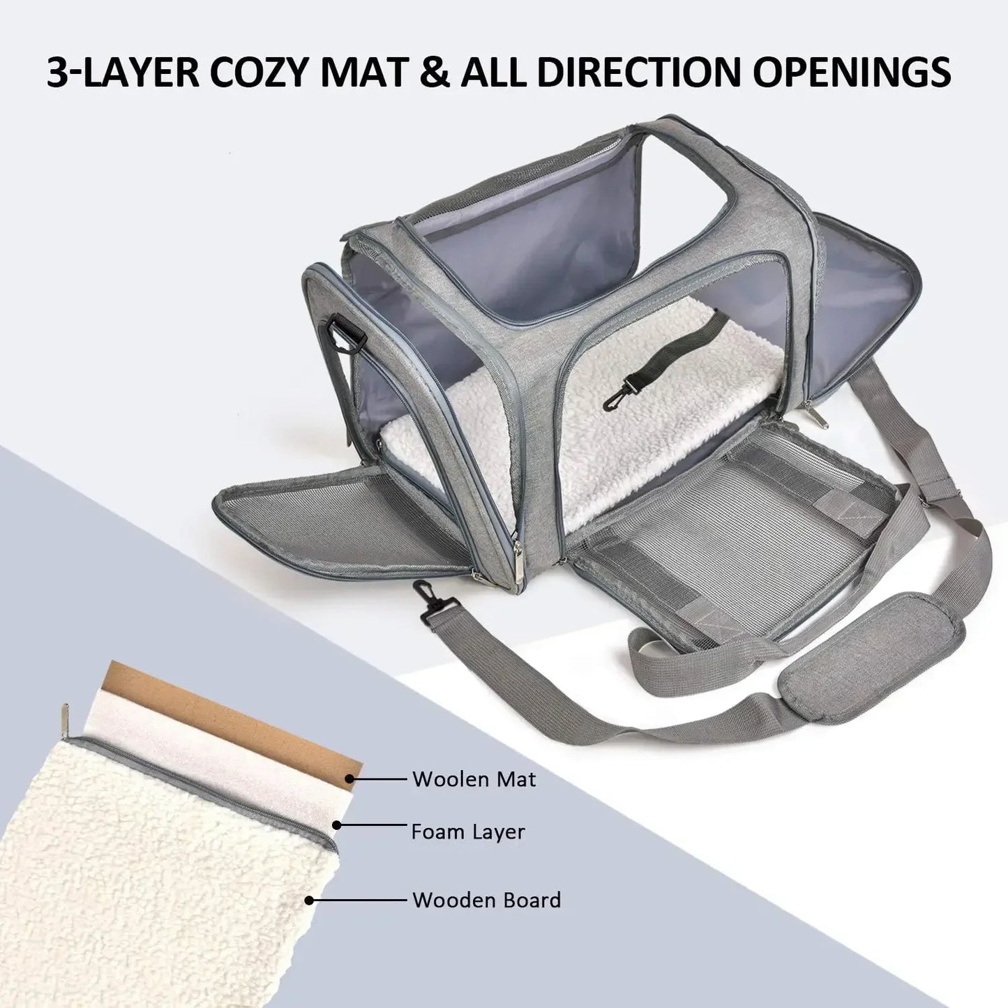 TSA Airline Approved Soft Sided Cat Carrier for Small Pets