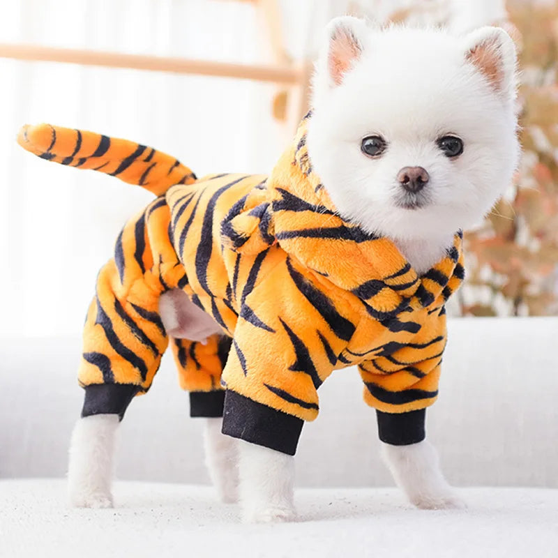 Pet Dog Clothes Soft Warm Fleece Jumpsuits for Small Dogs