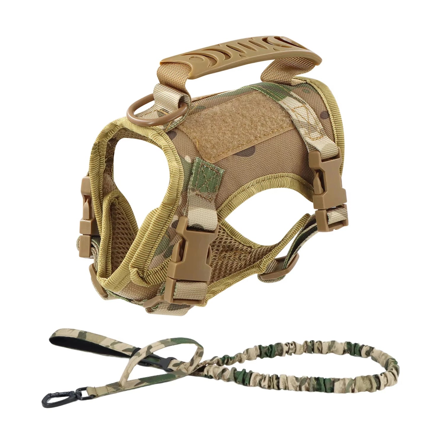 Tactical Puppy Harness Leash Set Adjustable For Small Dogs Cats