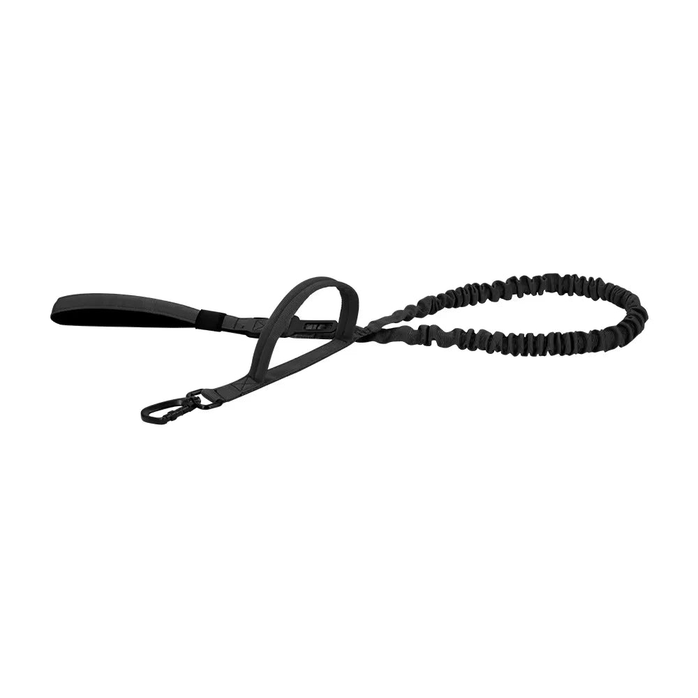 Military Tactical Dog Leash Adjustable Elastic Rope Dual Handles