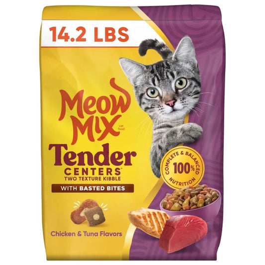 Tender Centers Dry Cat Food Basted Bites Chicken Tuna Flavor