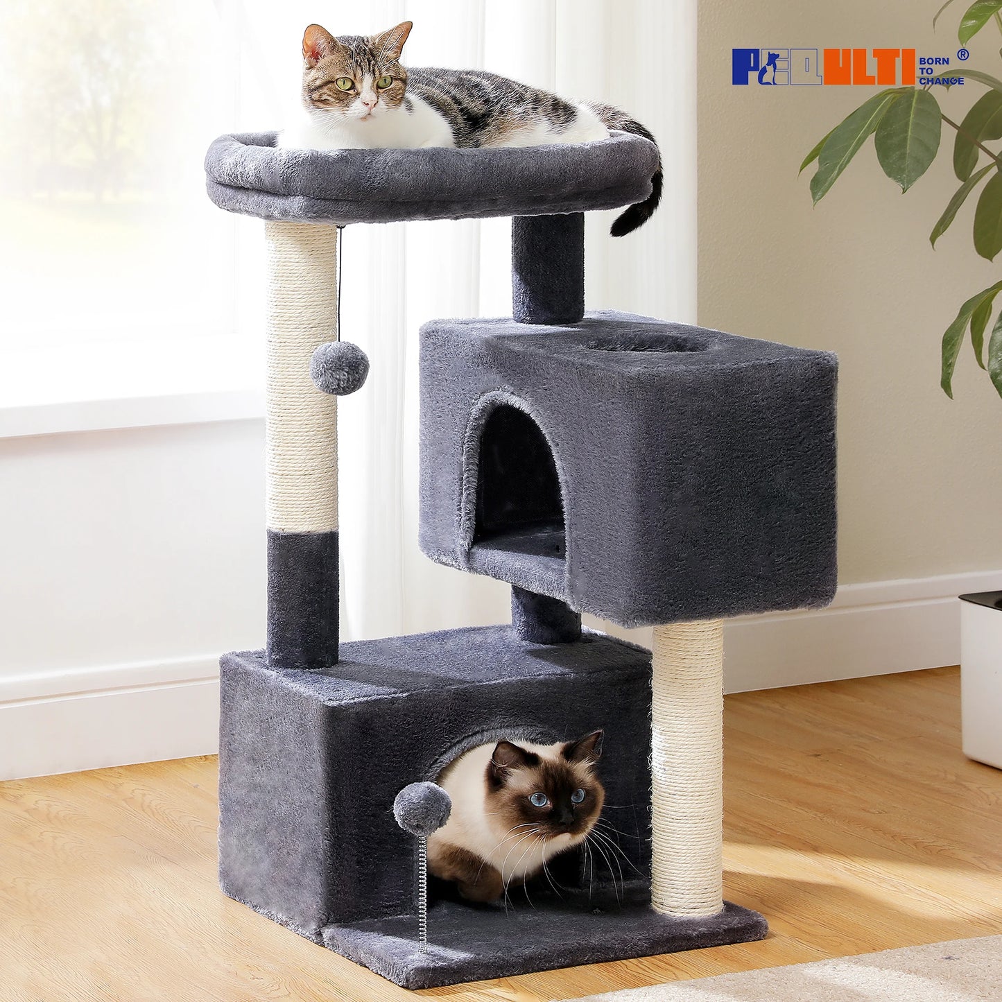 PAWZ Road Multi-Level Cat Tree Tower With Scratching Posts