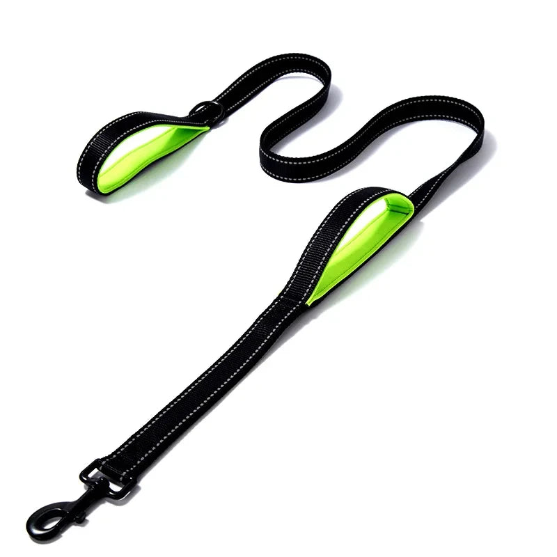 Dog Leash Dual Handle Heavy Duty Outdoor Training Lead