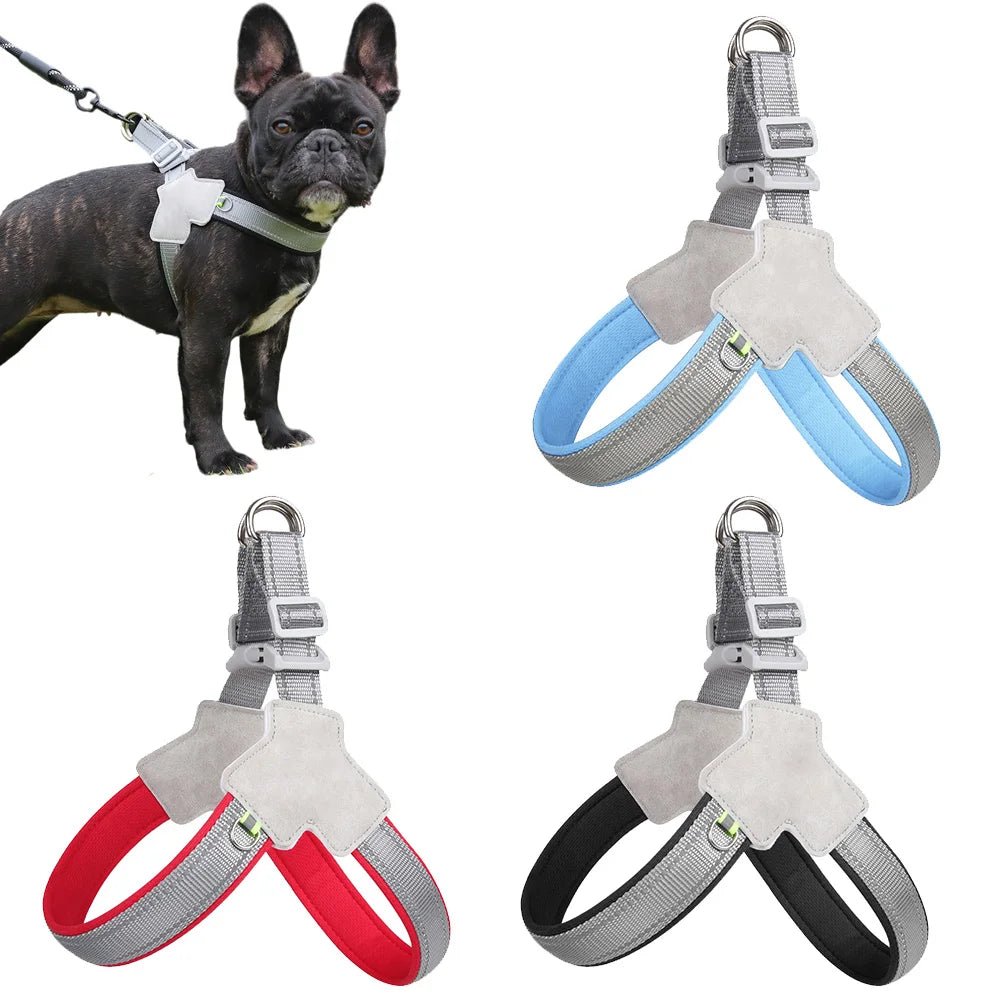 Adjustable Reflective Dog Harness Vest For Small To Large Dogs