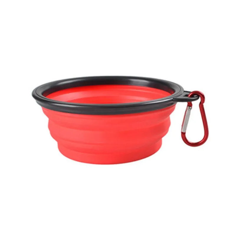 Portable Pet Food Bowl TPR Silicone Collapsible Travel Dish