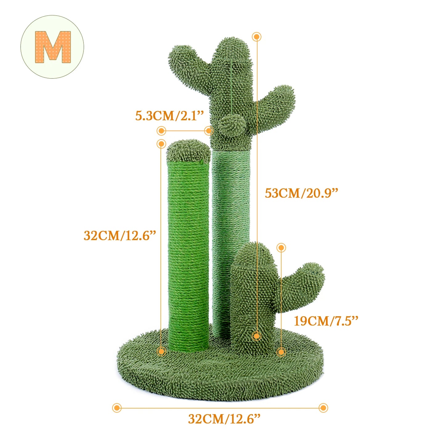 PAWZ Road CN Cactus Cat Scratcher Post With 3 Poles And Dangling Ball