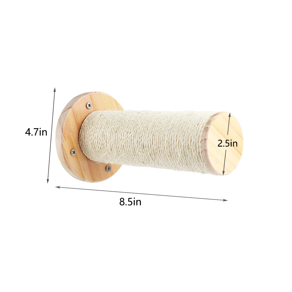 PETRAVEL Cat Wall Mounted Climbing Shelf Four Step Scratching Post