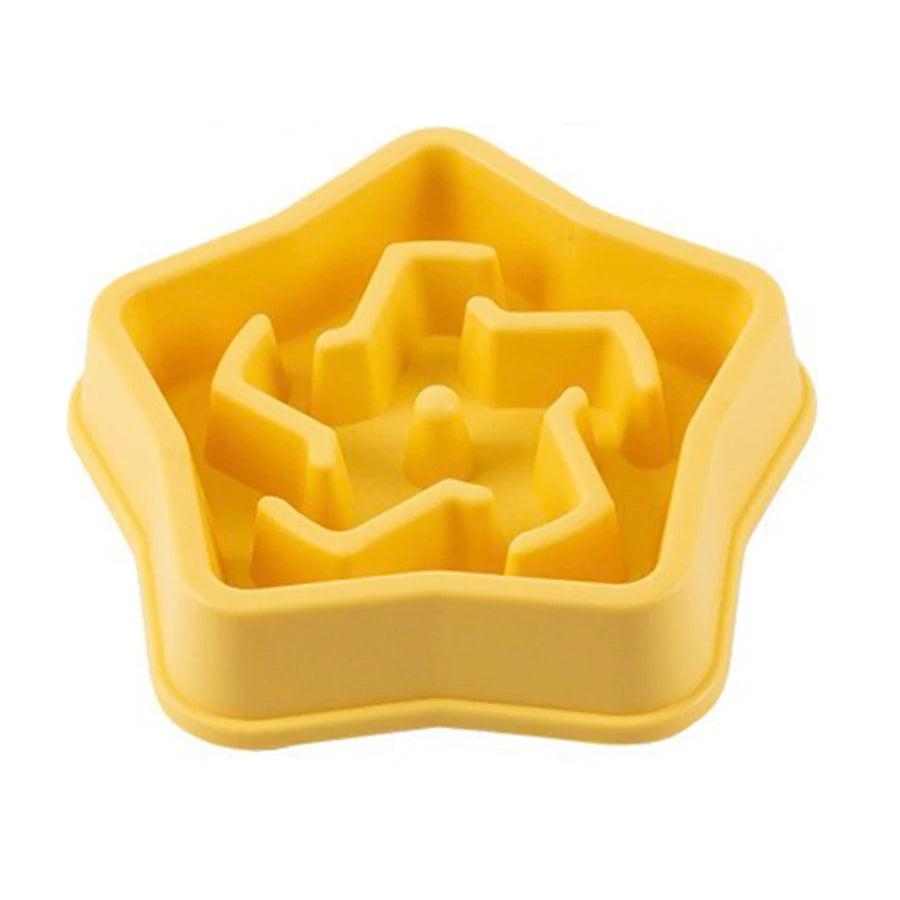 Plastic Slow Feeder Dog Bowl Cloud Shape 500ml Anti Vomiting