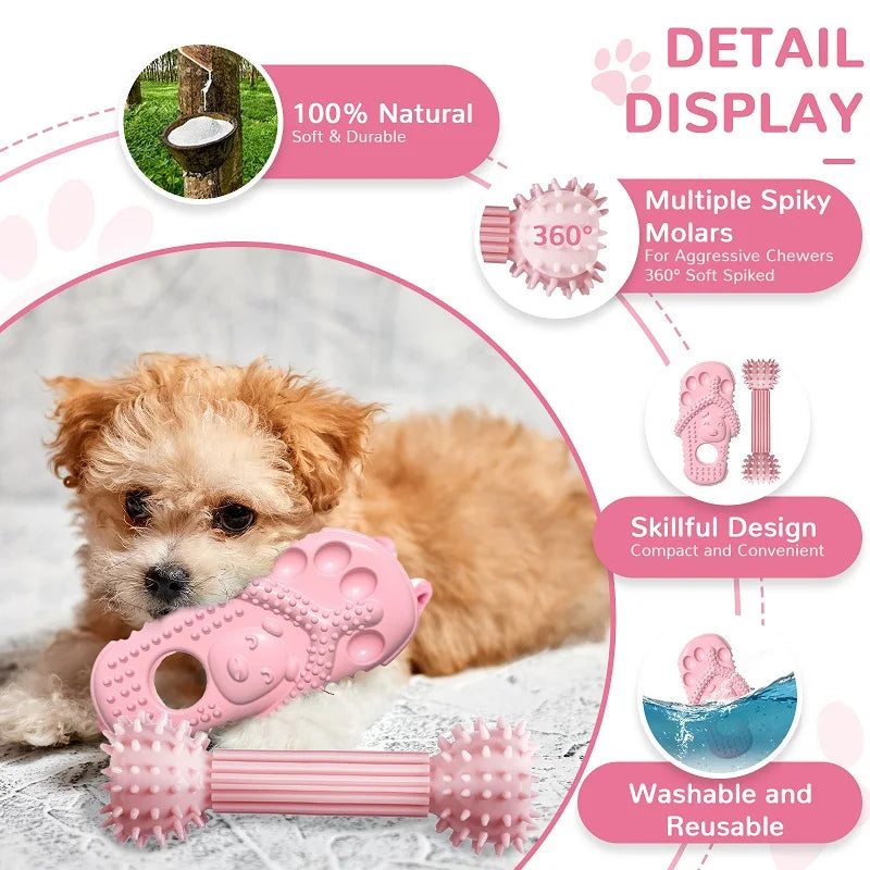 Soft Dog Chew Toys Rubber Bone For Training Molars