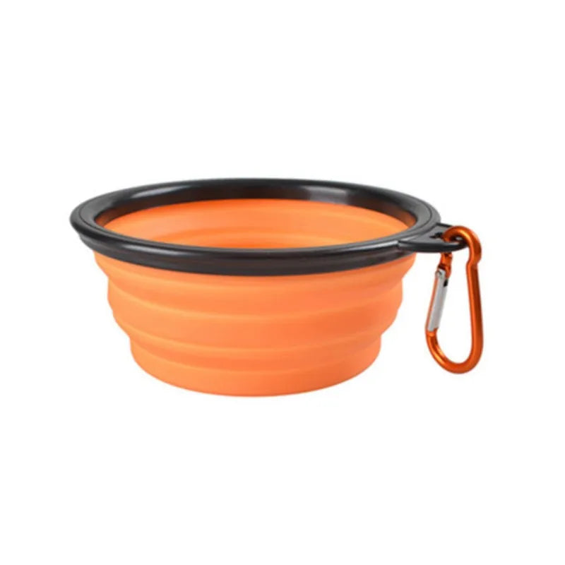 Portable Pet Food Bowl TPR Silicone Collapsible Travel Dish
