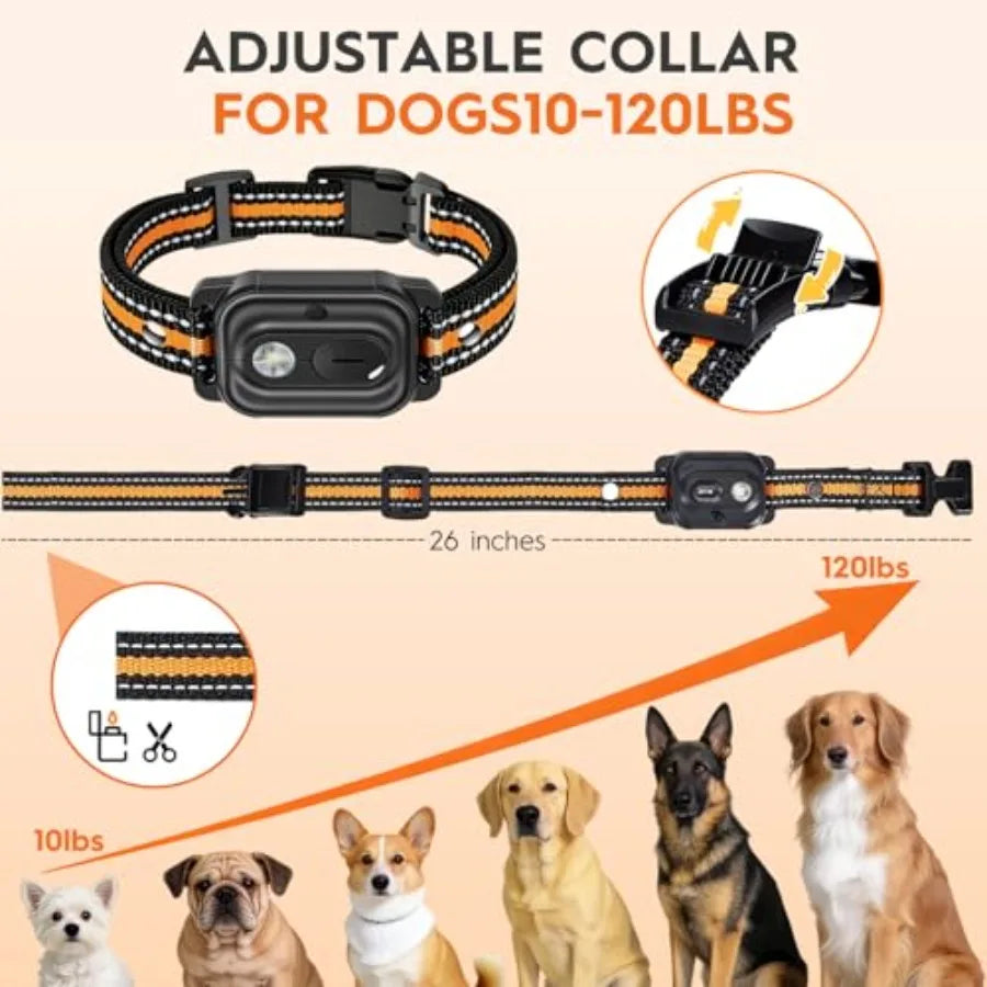 Dog Training Collar Outdoor Silicone Material IPX7 Waterproof Rechargeable