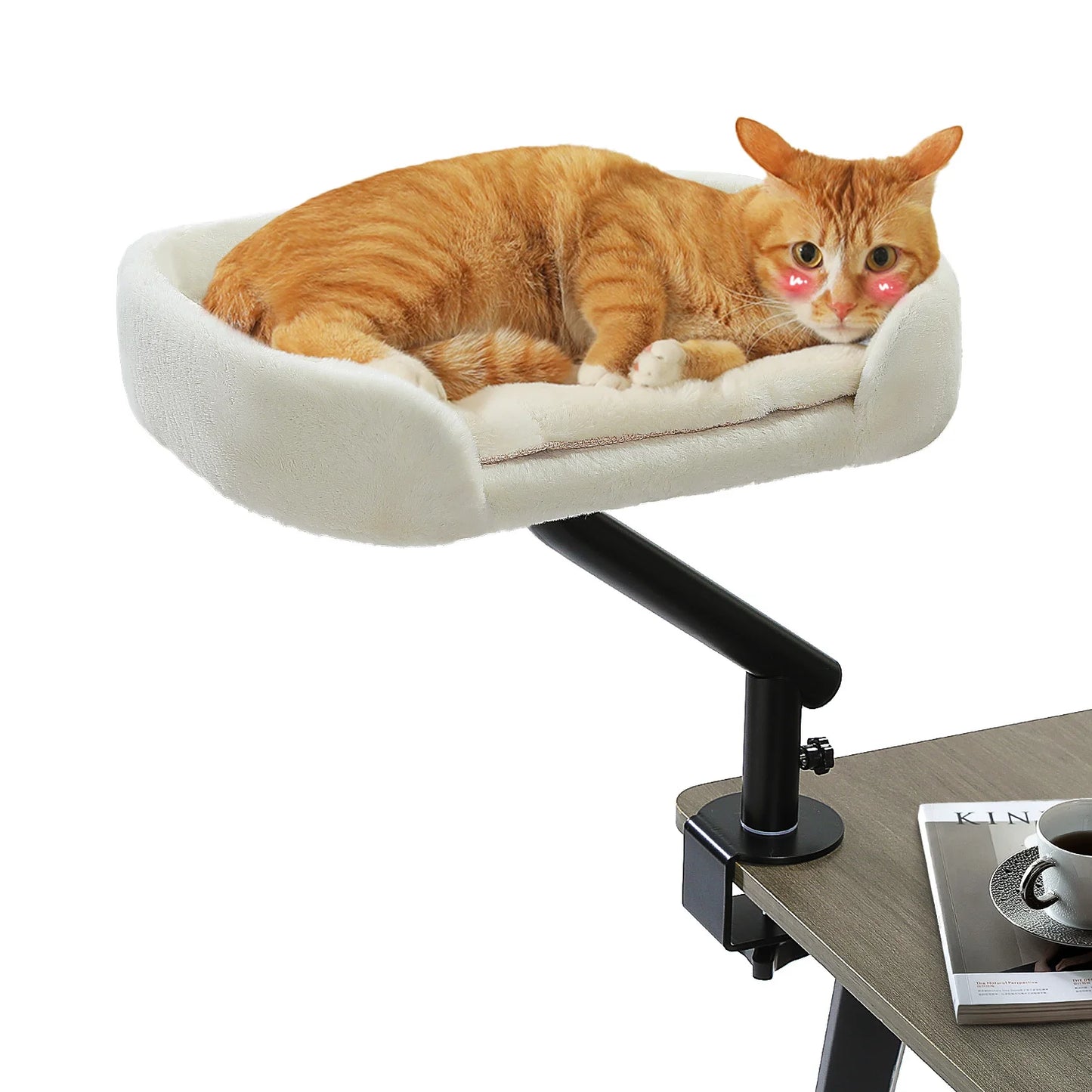 PAWZ Road Cat Desk Bed 360 Degree Rotatable Stand With Adjustable Hammock