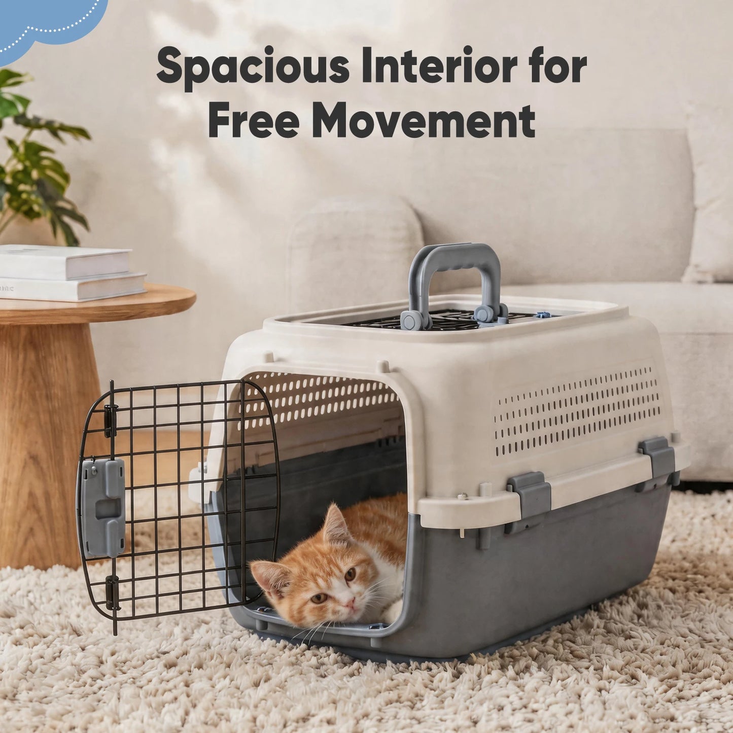 JHK Pet Carrier for Small Dogs and Cats Security Latches
