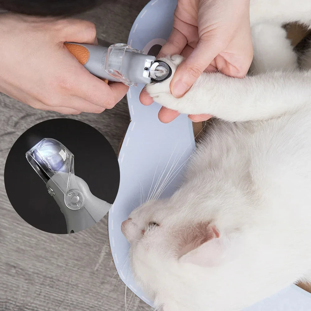 Pet Nail Clipper With LED Light And Magnifier For Pets