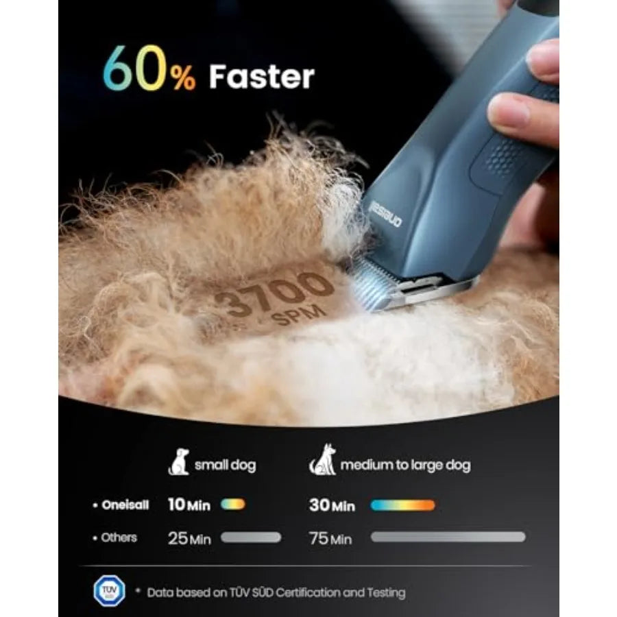Cordless Professional Dog Grooming Clippers For Thick Curly Coats Two Speed