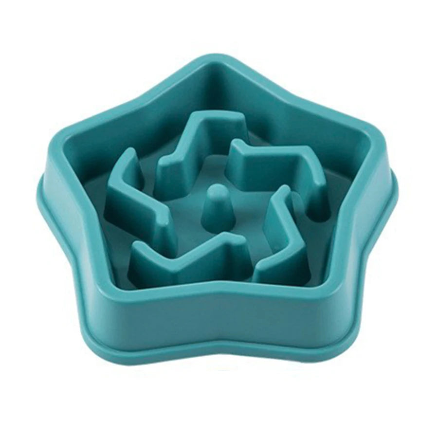 Plastic Slow Feeder Dog Bowl Cloud Shape 500ml Anti Vomiting