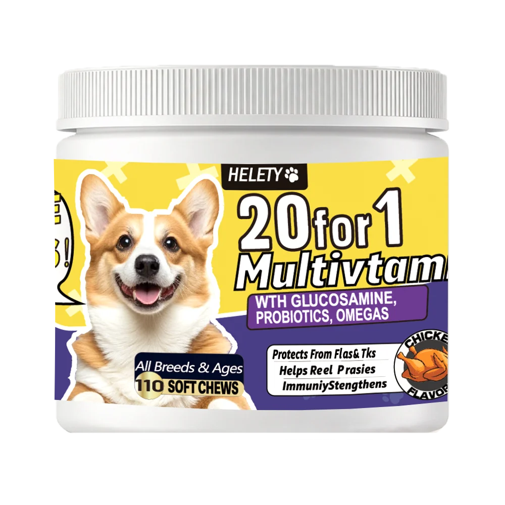 Dog Multivitamin Soft Chews For Skin Coat Immune Health