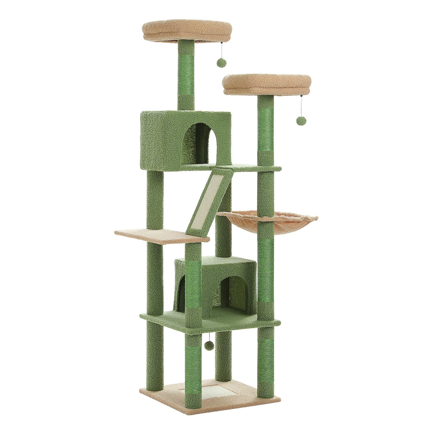 PAWZ Road Five Level Cat Tree Plush Cat Condo With Scratching Posts