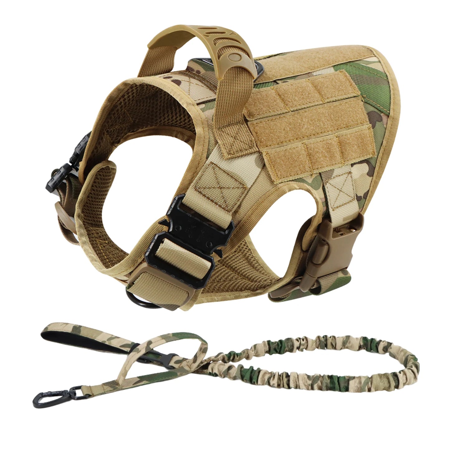 Tactical Dog Harness Leash Set For Large Dogs Training