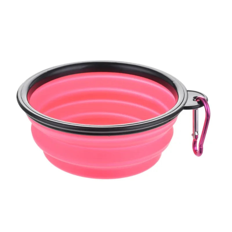 Portable Pet Food Bowl TPR Silicone Collapsible Travel Dish