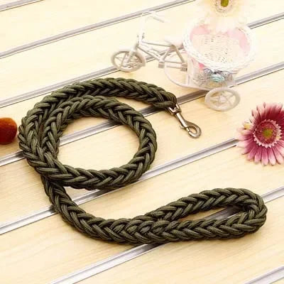Heavy Duty Nylon Braided Dog Leash For Walking Outdoors