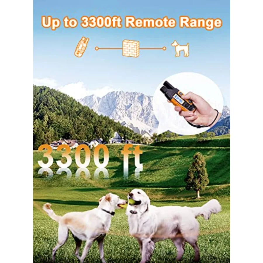 Dog Training Collar Waterproof Remote Beep Vibration Shock Modes