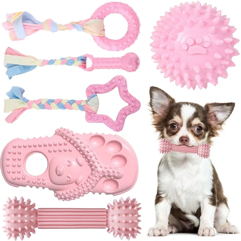 Soft Dog Chew Toys Rubber Bone For Training Molars