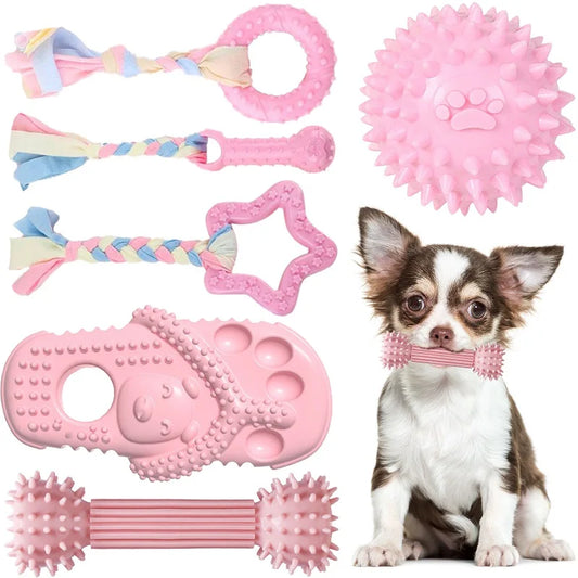 Soft Dog Chew Toys Rubber Bone For Training Molars