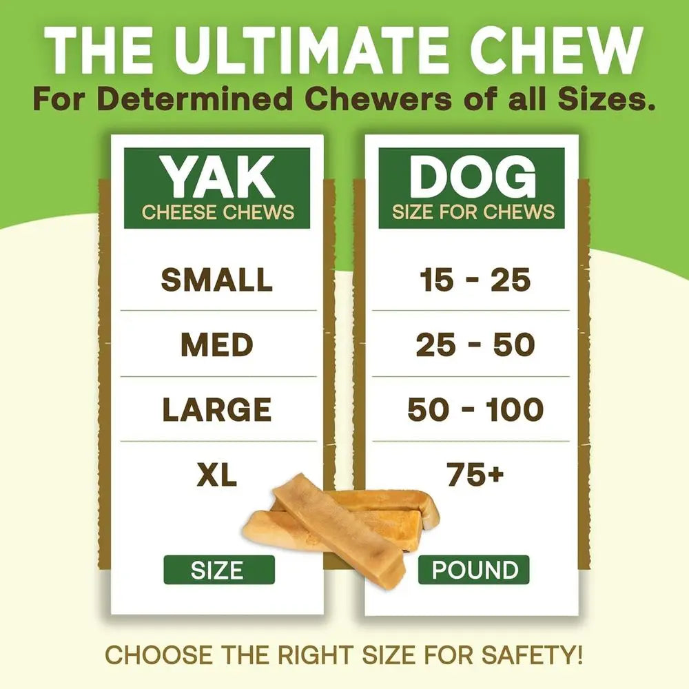Long Lasting Yak Cheese Dog Chews Lactose Free Natural Treats
