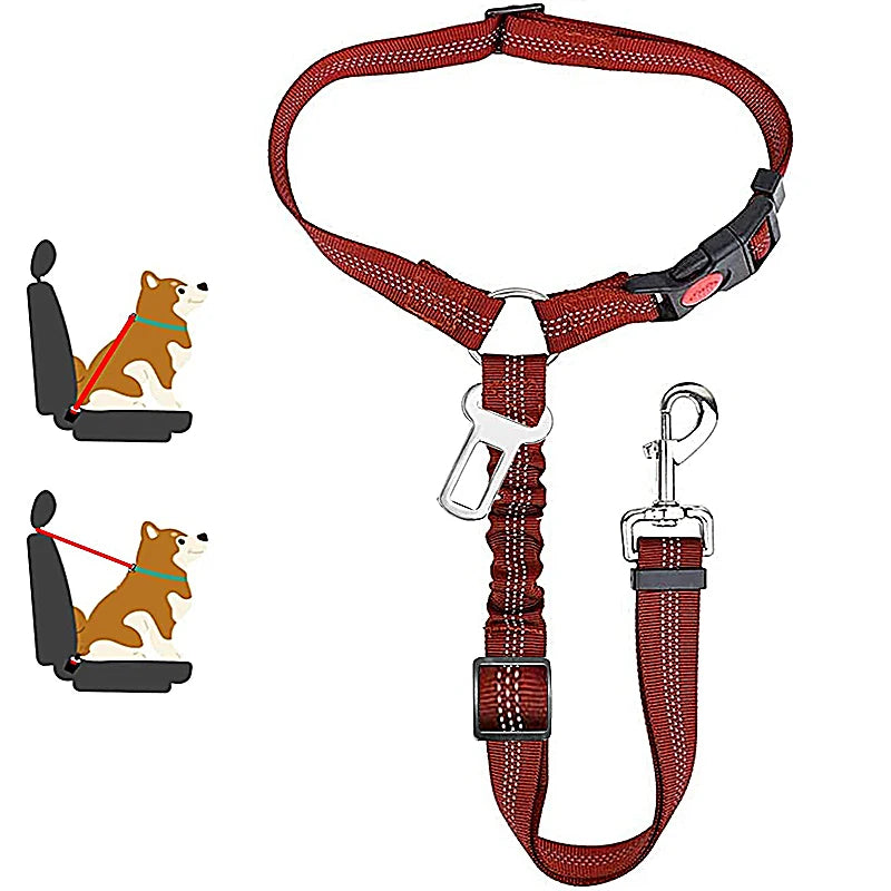 Two In One Pet Car Seat Belt Harness Leash Backseat