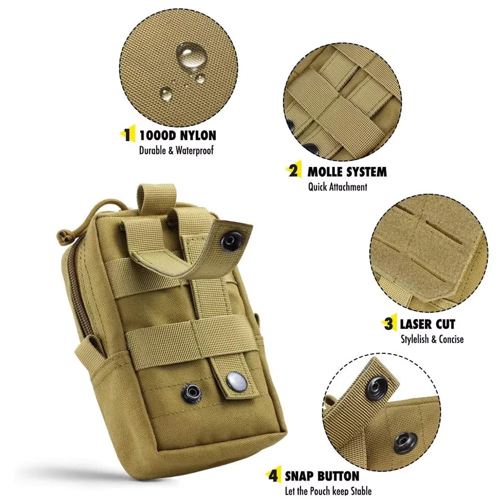 Adjustable Tactical Dog Harness With No Pull Leash And Detachable Pocket Pack