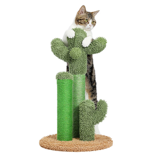 PAWZ Road CN Cactus Cat Scratcher Post With 3 Poles And Dangling Ball