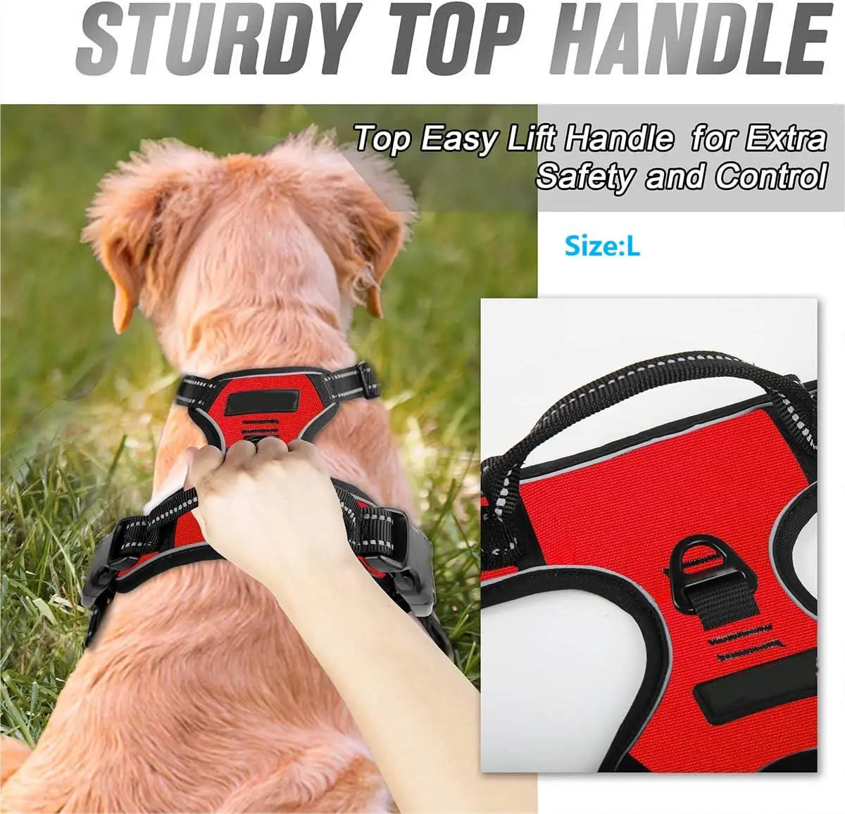 No Pull Dog Harness Front Clip Reflective Adjustable Medium Dogs