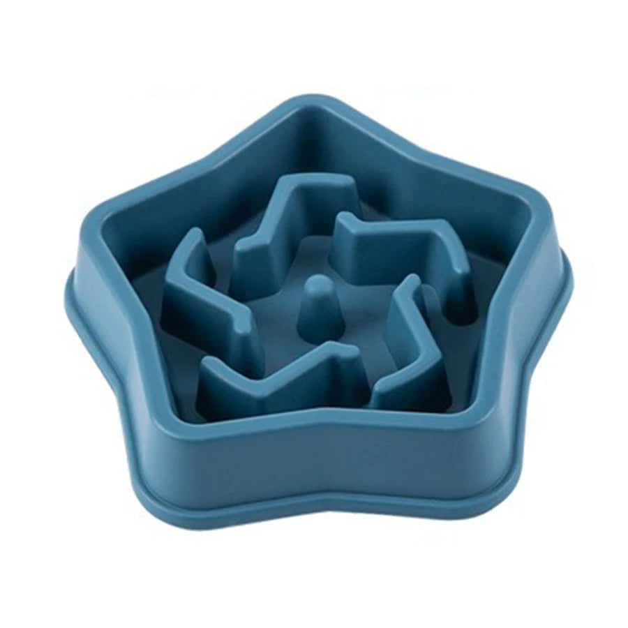 Plastic Slow Feeder Dog Bowl Cloud Shape 500ml Anti Vomiting