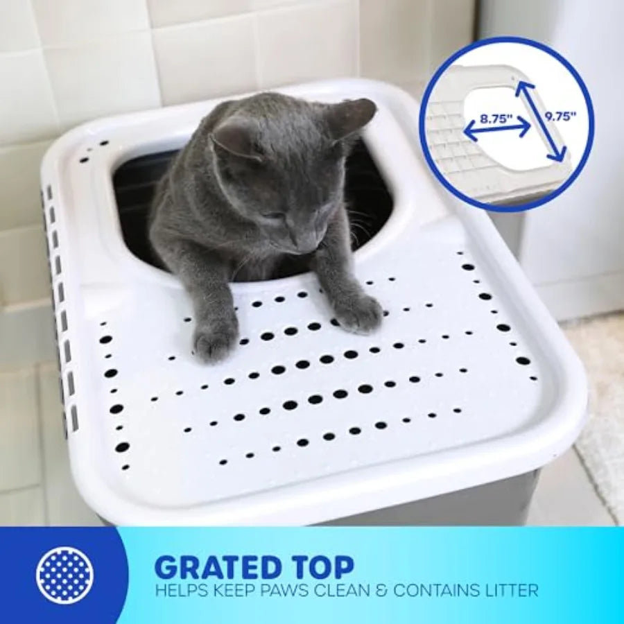 Enclosed Cat Litter Box Enclosure Made In USA Hinged Lid