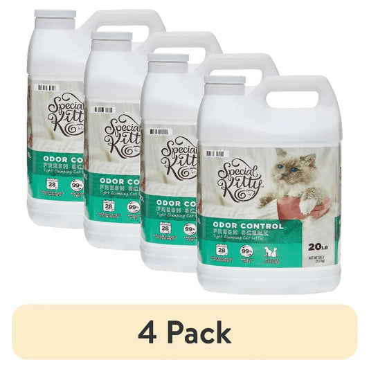 Clumping Clay Cat Litter Fresh Scent 4 Pack Odor Control