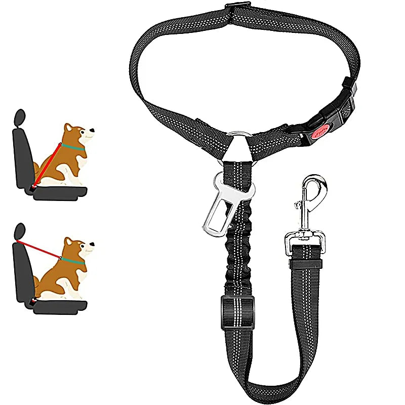 Two In One Pet Car Seat Belt Harness Leash Backseat
