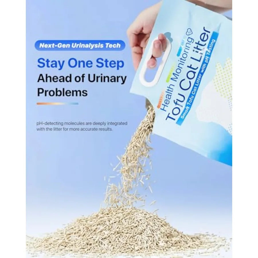 Tofu Cat Litter Health Monitoring With PH Testing Natural Bamboo Scent