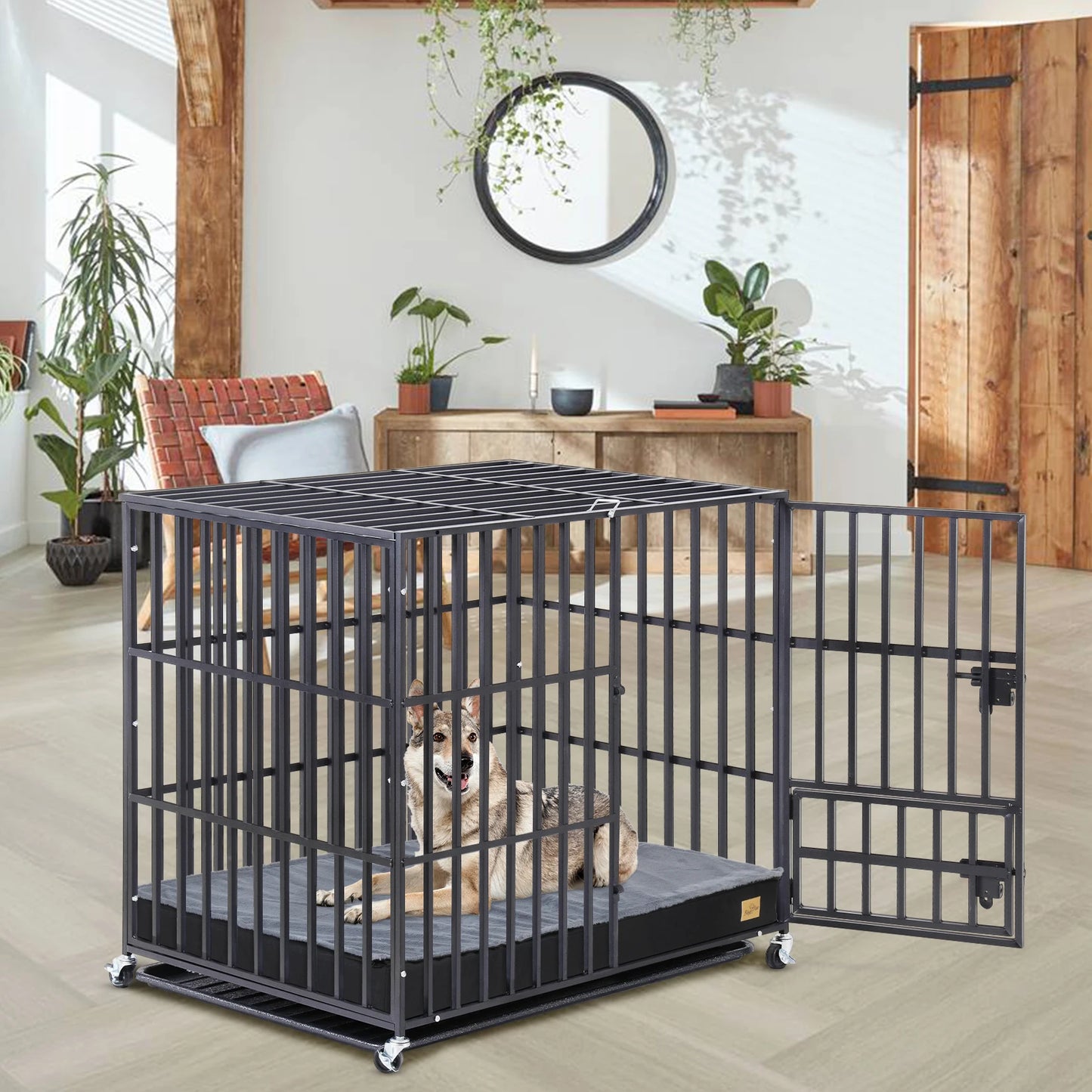 BINGOPAW Orthopedic Washable Dog Crate Bed With Foam Mattress
