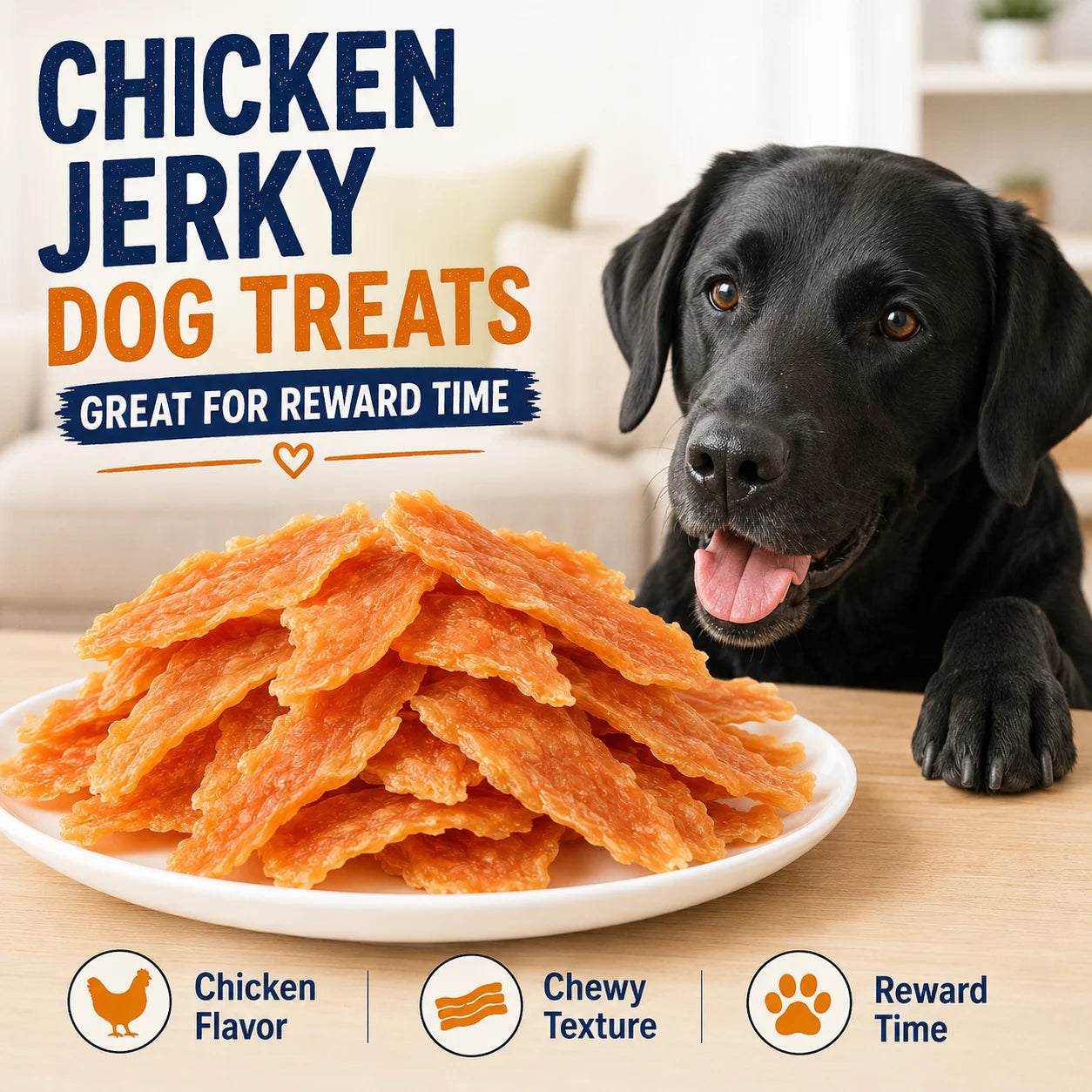 All Breeds Chicken Jerky Dog Treats Meat Flavor Pack