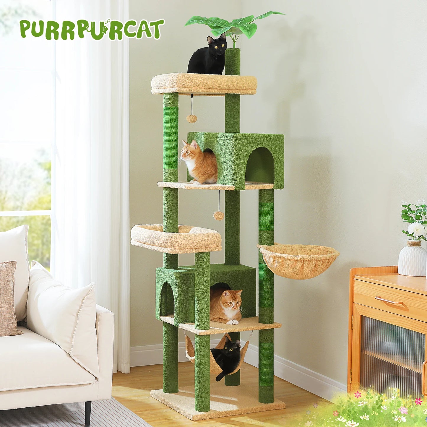 PAWZ Road Multi-Level Cat Tree Indoor Tower With Scratching Posts