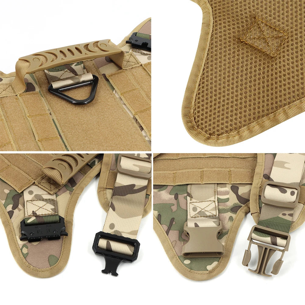 Tactical Dog Harness Leash Set For Large Dogs Malinois Training