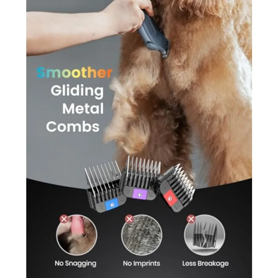 Cordless Professional Dog Grooming Clippers For Thick Curly Coats Two Speed