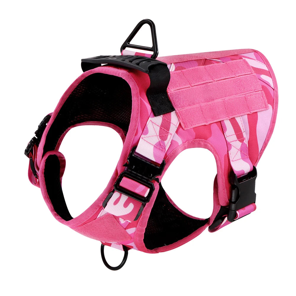 Military Camouflage Dog Harness Tactical Adjustable Vest for Training