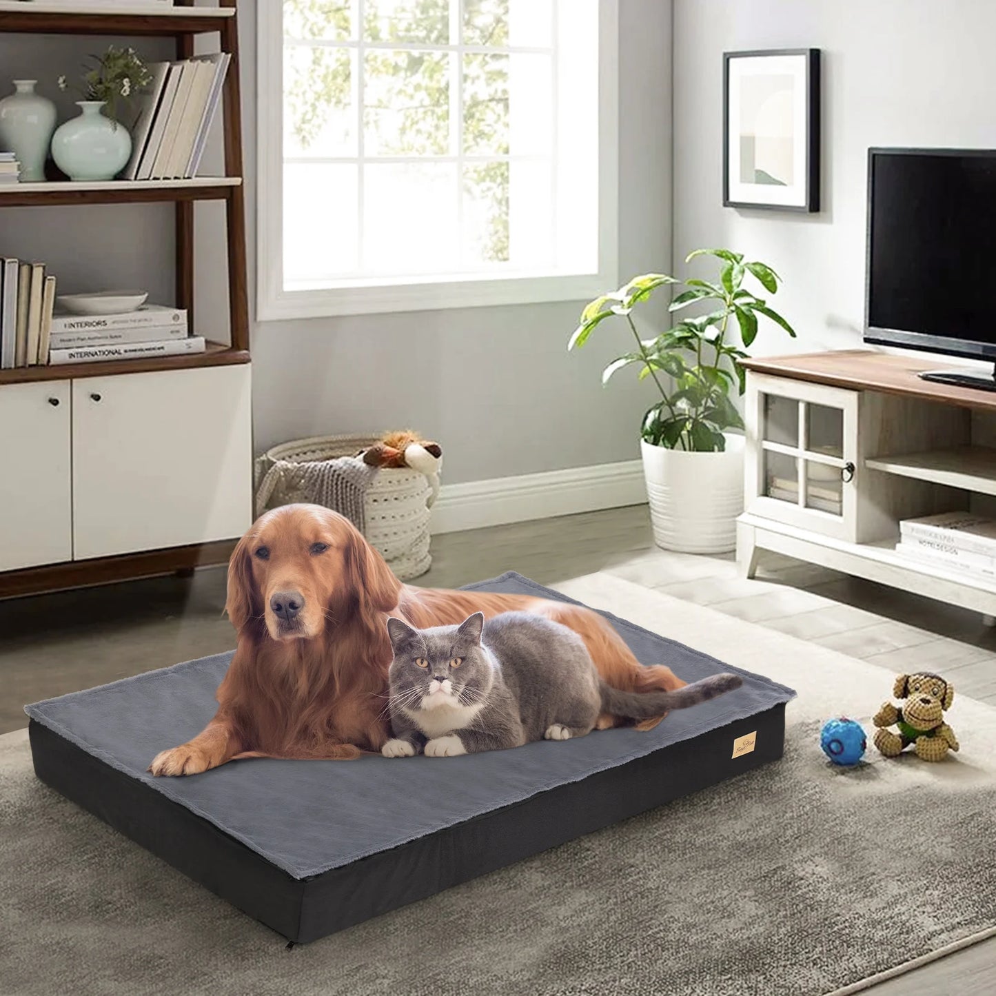 BINGOPAW Orthopedic Washable Dog Crate Bed With Foam Mattress