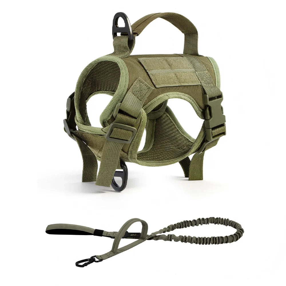 Tactical Cat Harness And Leash Set Adjustable Escape Proof Mesh