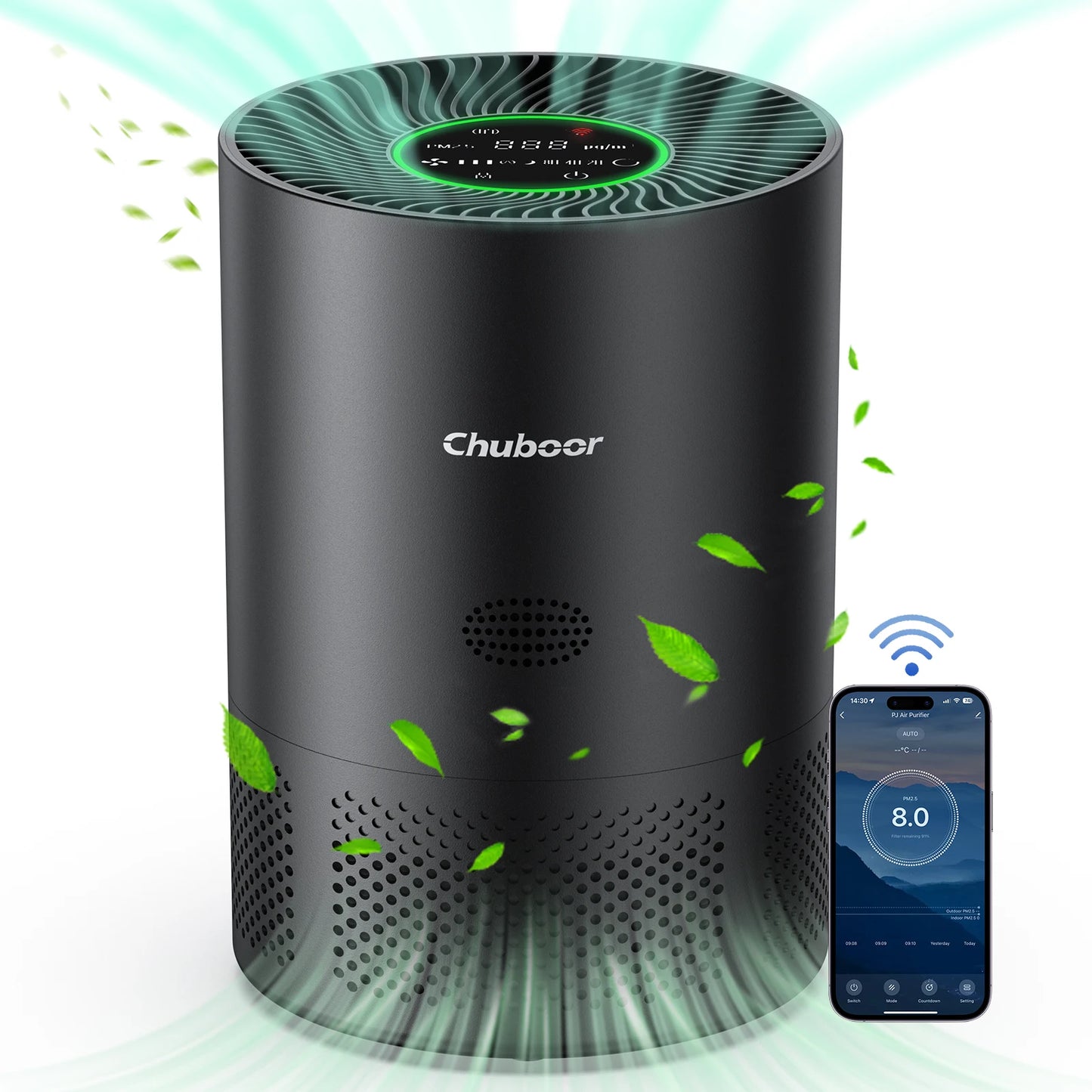 Chuboor H13 True HEPA Air Purifier For Home Tuya App